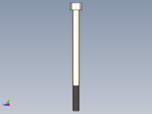 Screw_DIN_912_M8x110_A2.STEP公制内六角螺钉右视缩略图