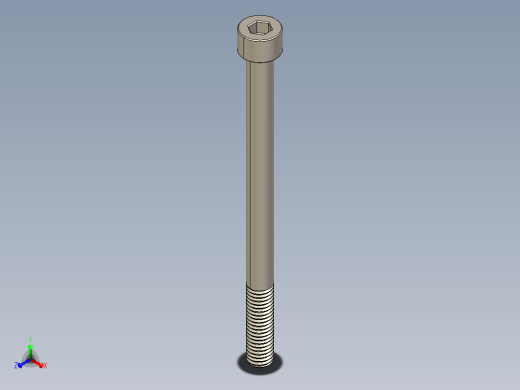 Screw_DIN_912_M8x110_A2.STEP公制内六角螺钉正等轴测缩略图