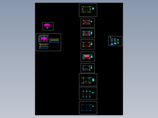 笔记本键盘外壳半剪冲孔模具图