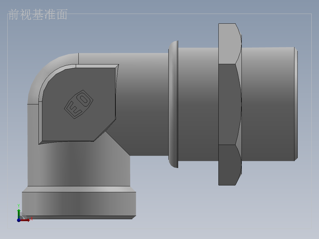 直角过板接头、6C9-45LN前视图