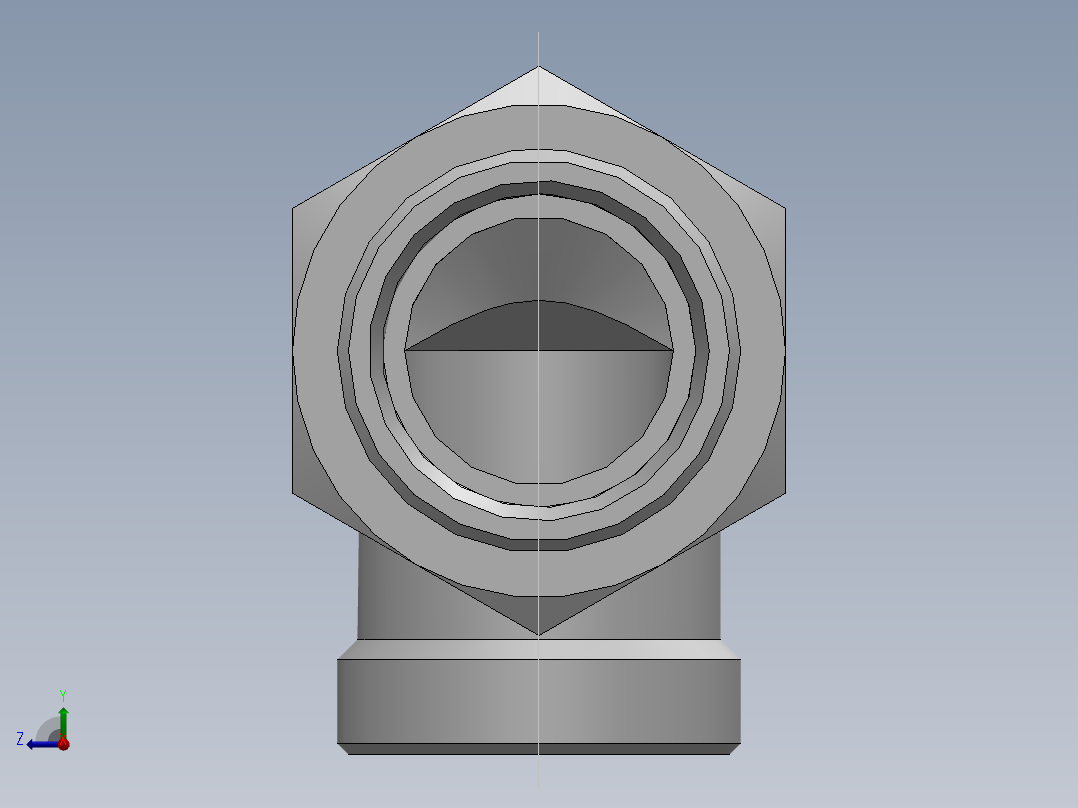 直角过板接头、6C9-45LN右视图