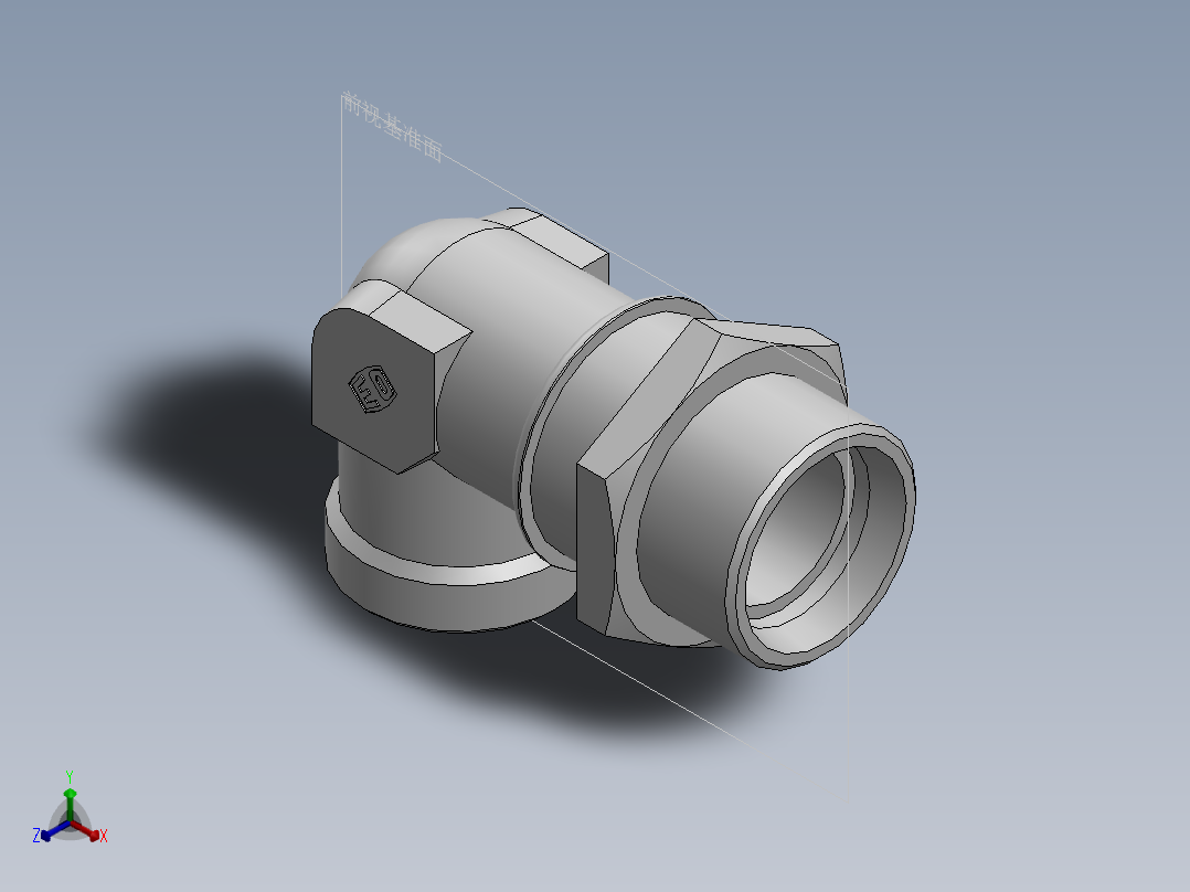 直角过板接头、6C9-45LN正等轴测图