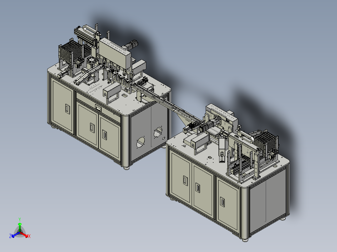 连接板组装设备正等轴测图