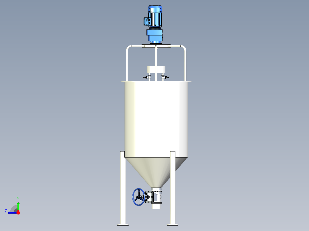 双桶混料右视图