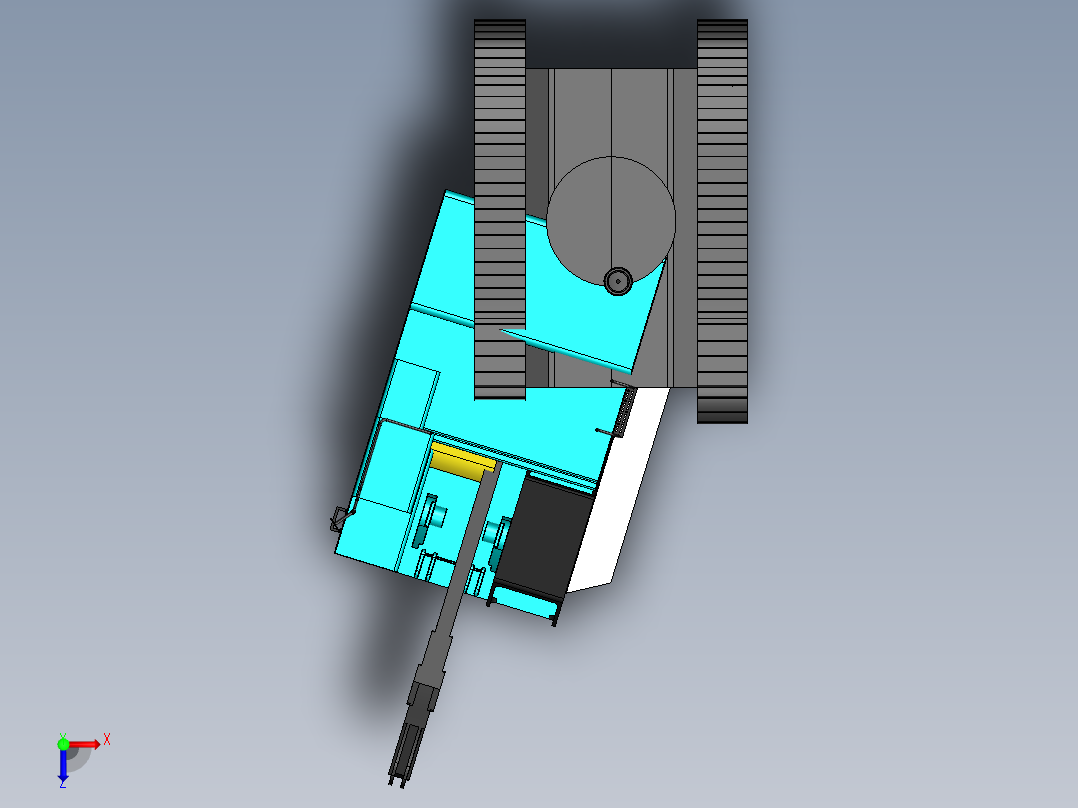 挖掘机、推土机(12)俯视图