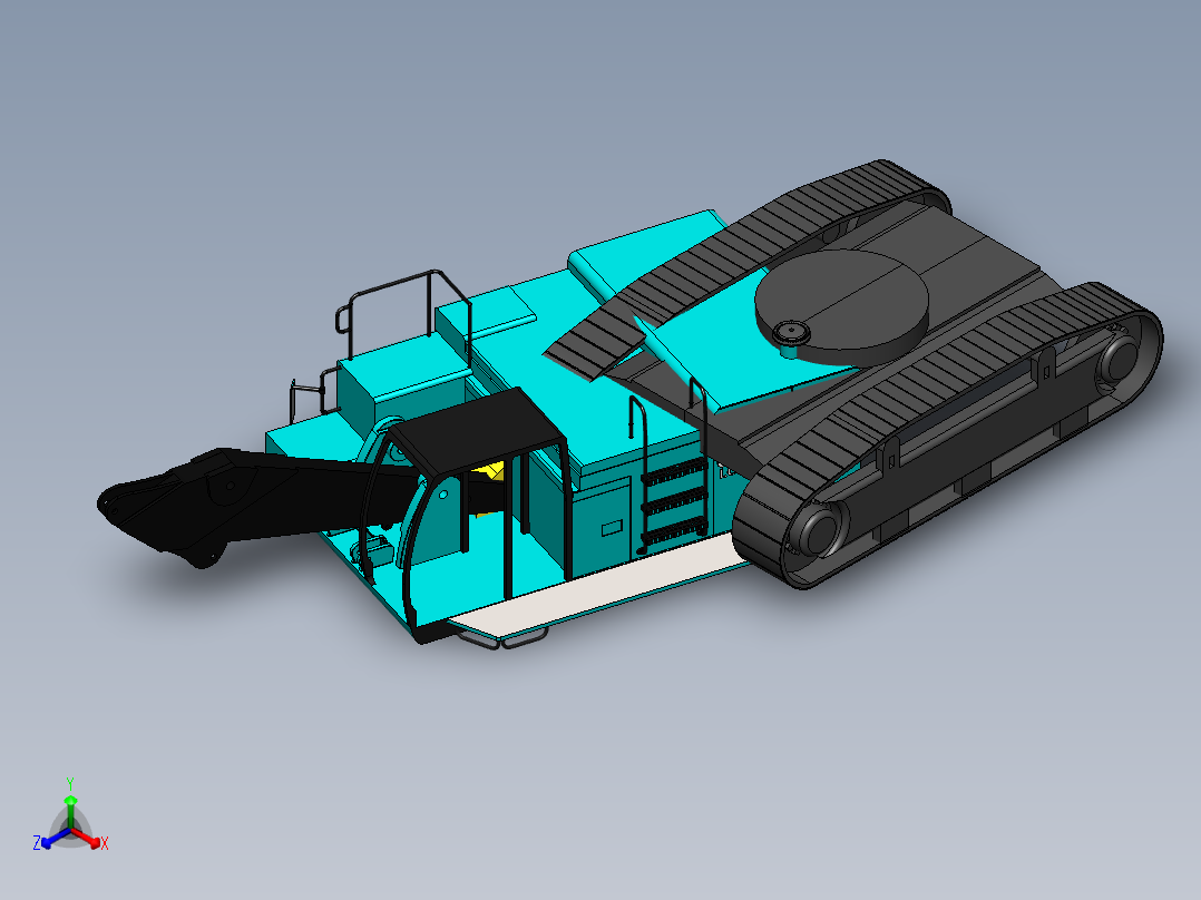 挖掘机、推土机(12)正等轴测图