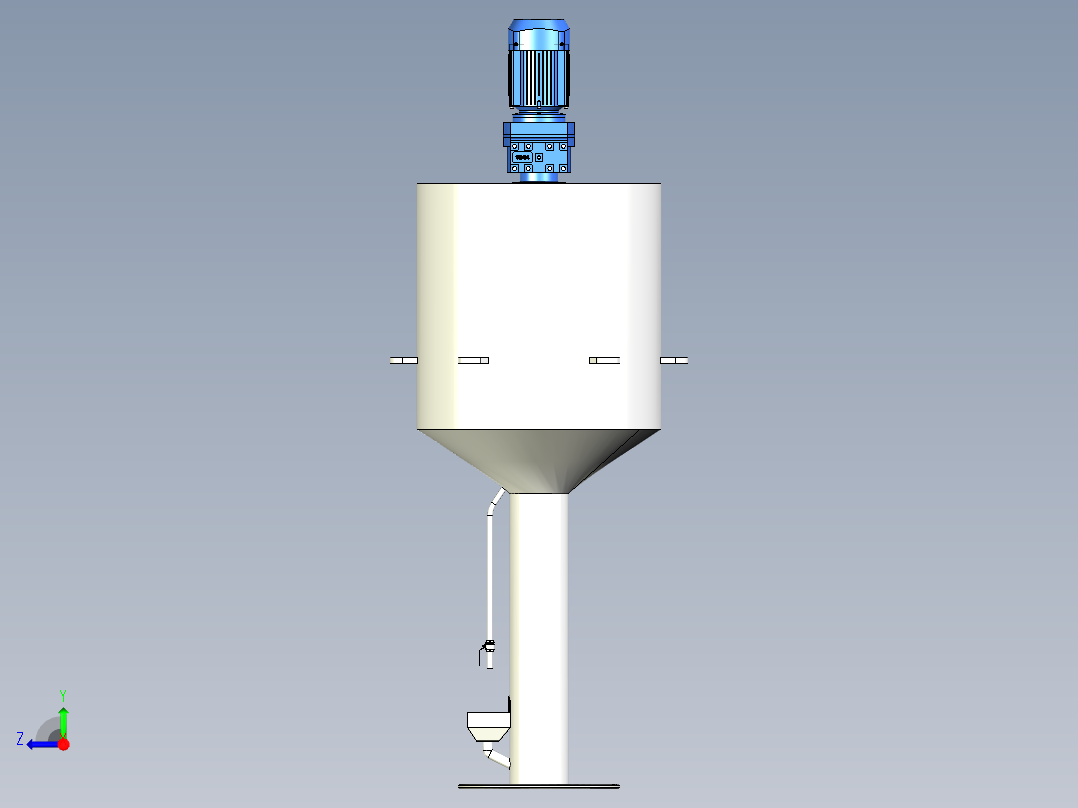 上料搅拌料仓三合一设备右视图