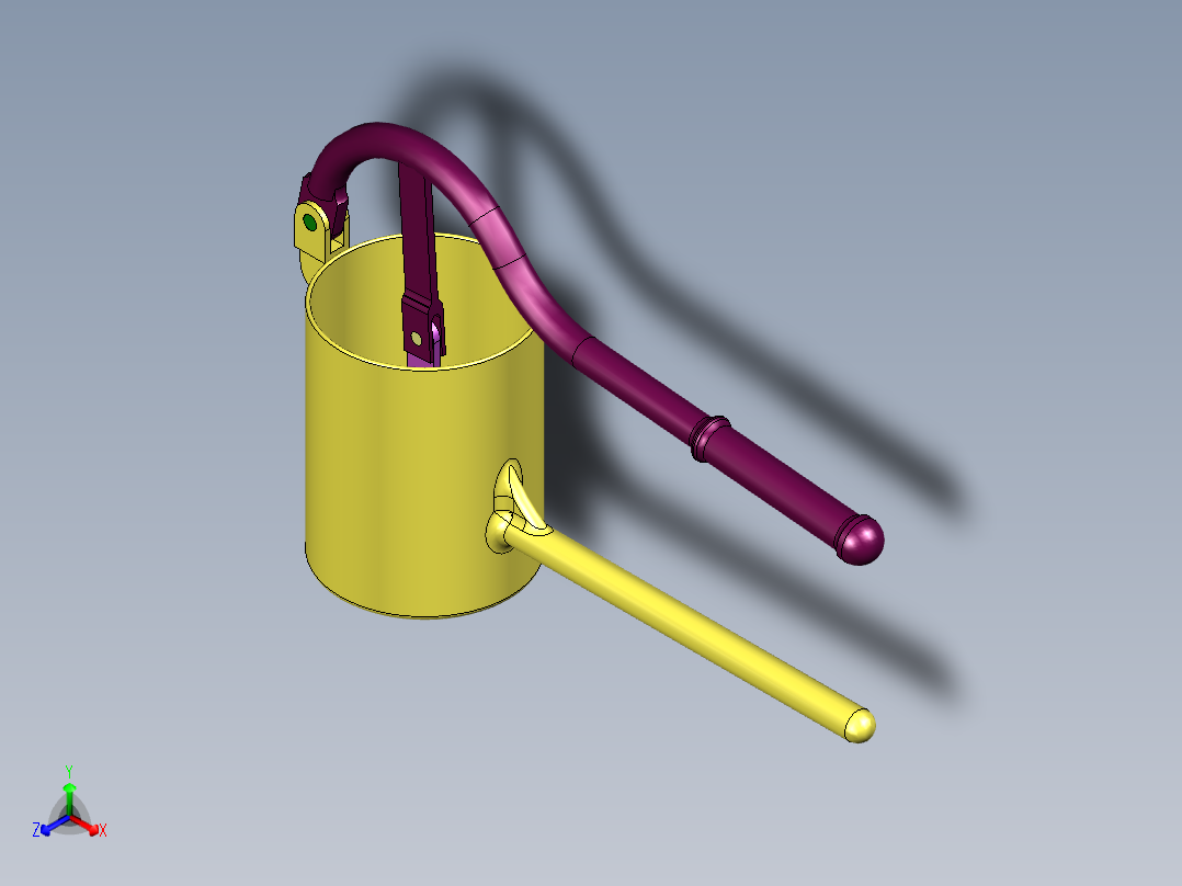 压面机榨汁机正等轴测图