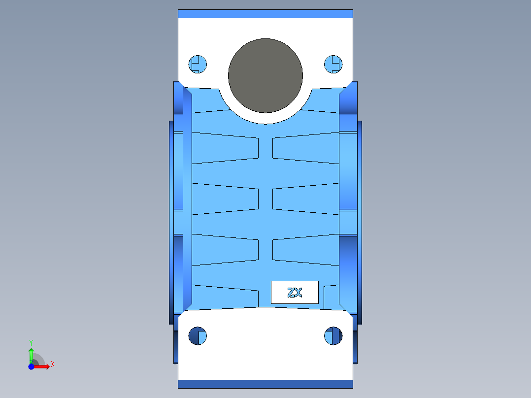 NRV110-150型蜗轮蜗杆减速机[NRV130╱20╱B3]前视图