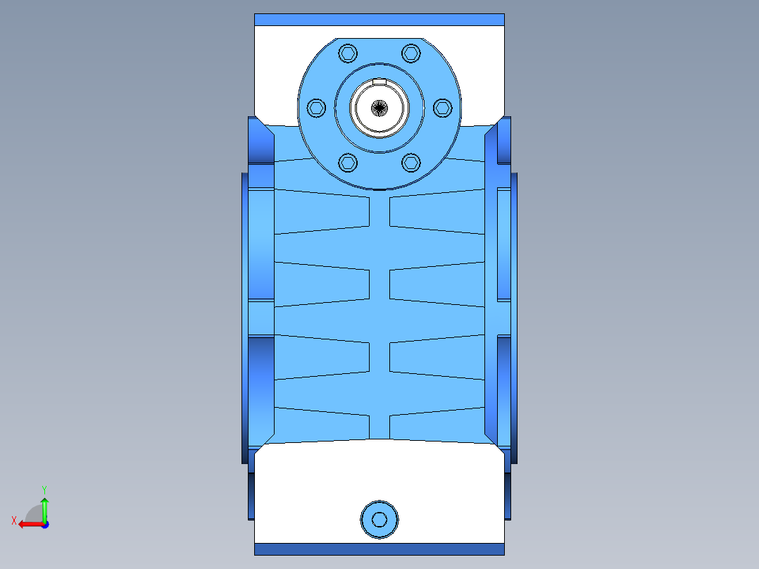 NRV110-150型蜗轮蜗杆减速机[NRV130╱20╱B3]后视图