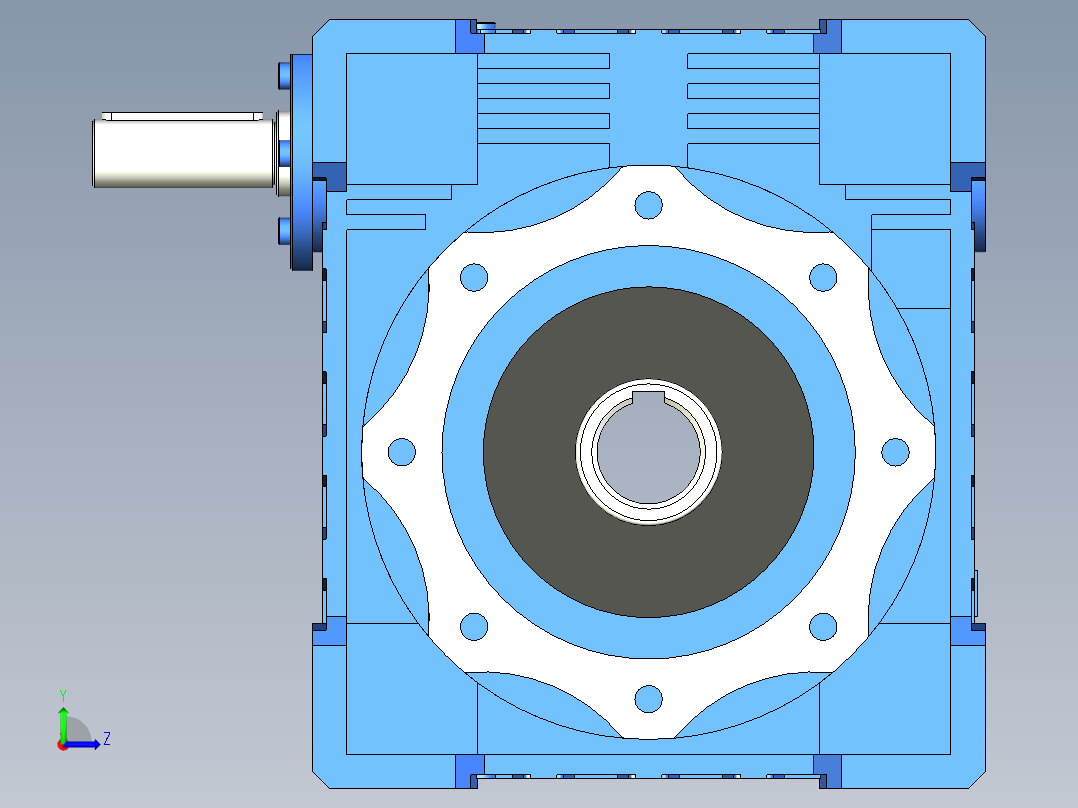 NRV110-150型蜗轮蜗杆减速机[NRV130╱20╱B3]左视图