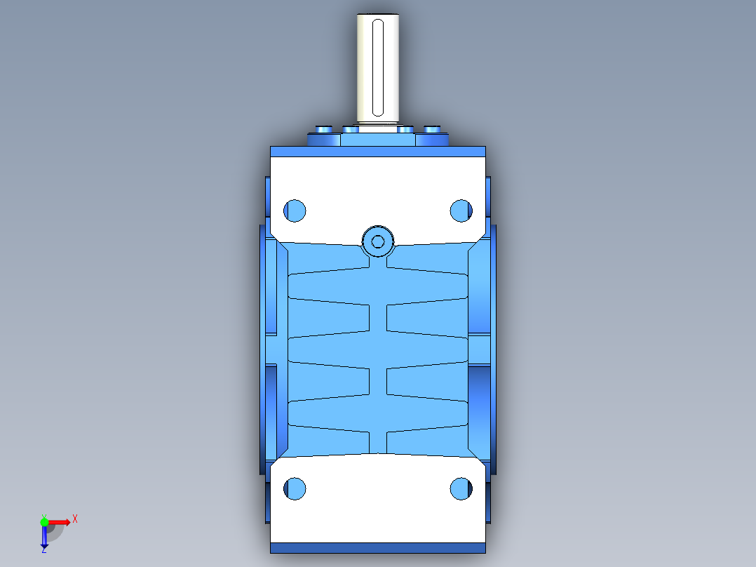 NRV110-150型蜗轮蜗杆减速机[NRV130╱20╱B3]俯视图