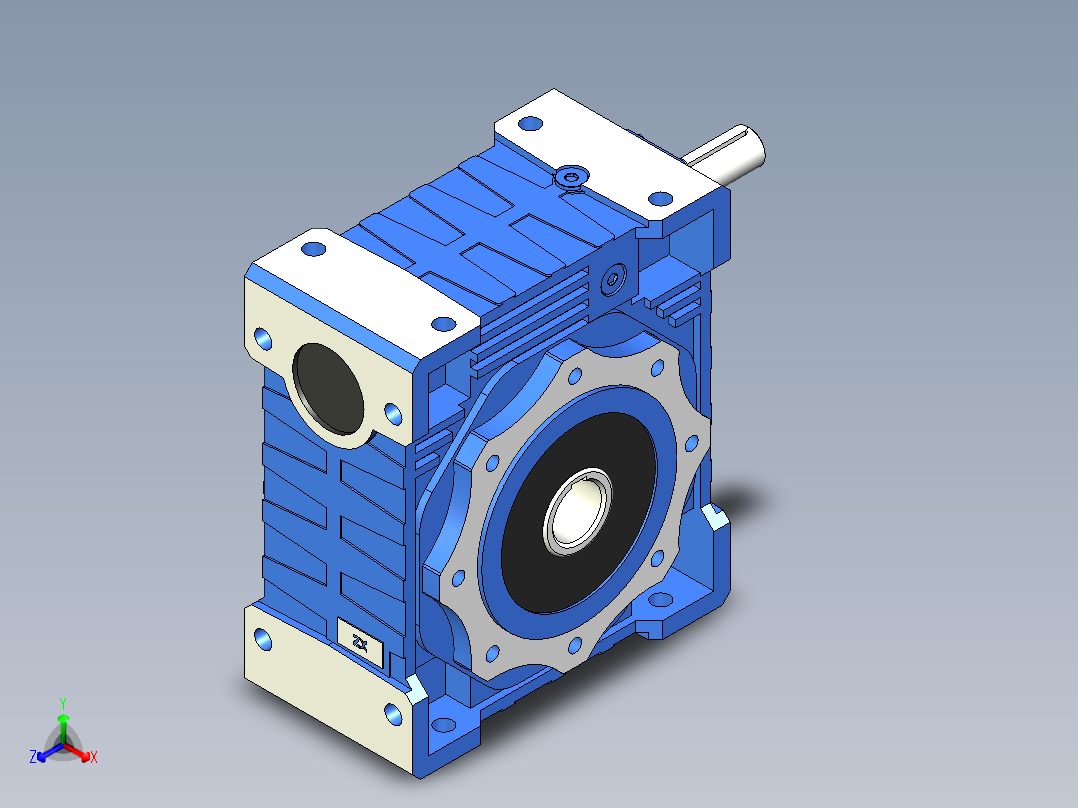 NRV110-150型蜗轮蜗杆减速机[NRV130╱20╱B3]正等轴测图