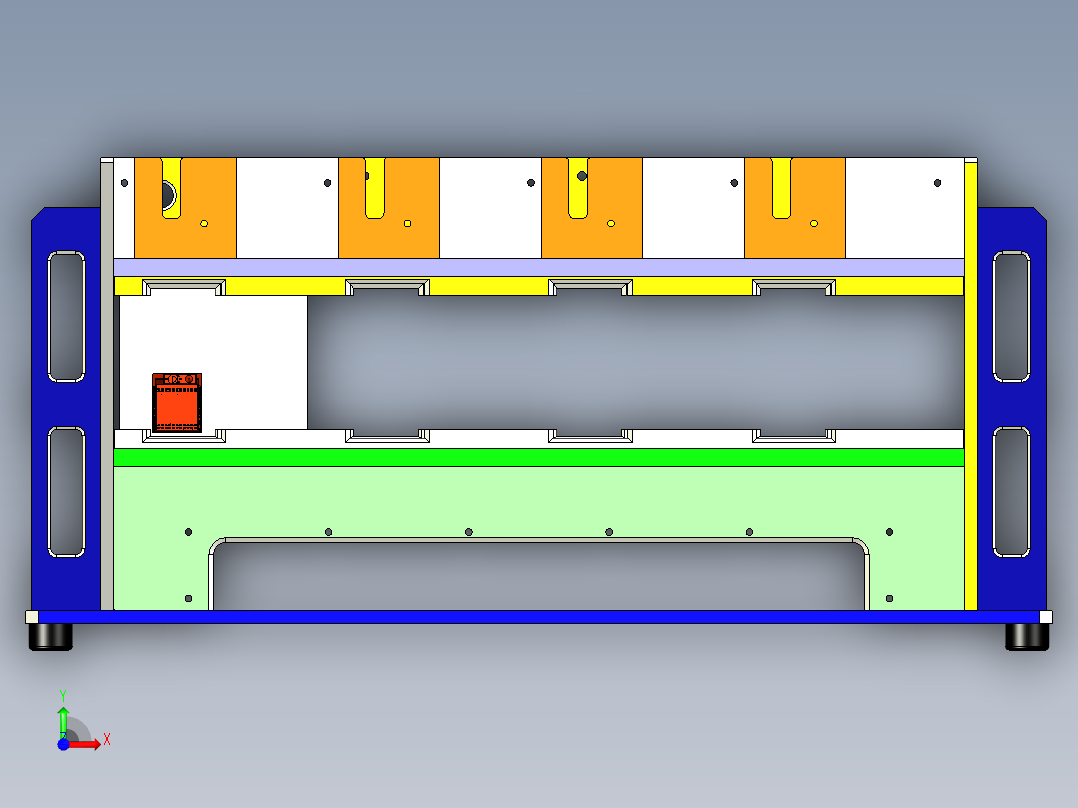 机顶盒单层测试治具前视图
