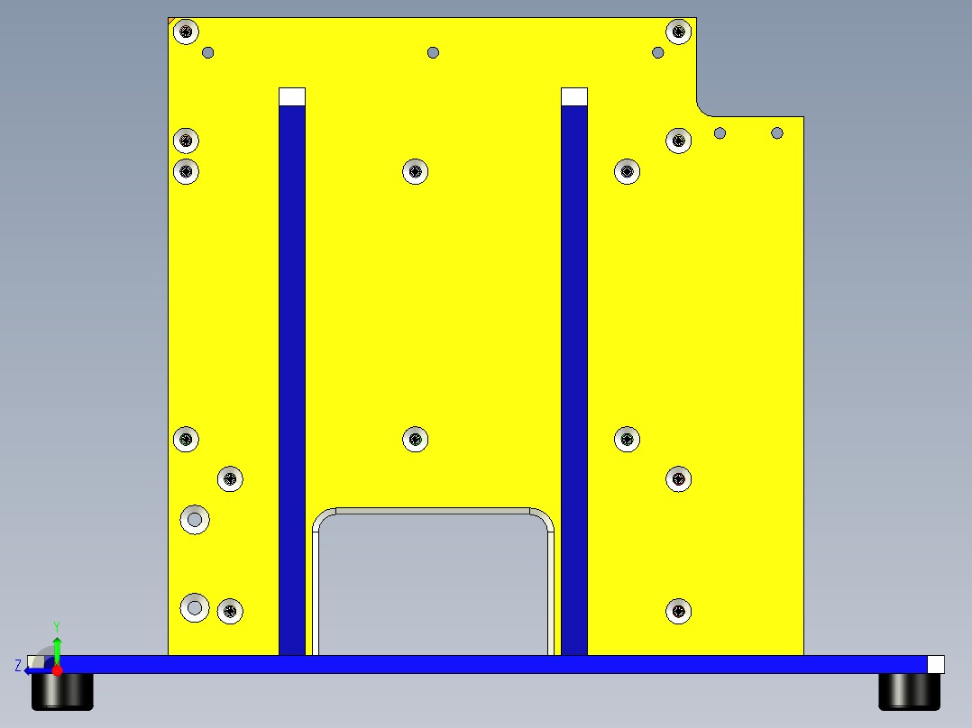 机顶盒单层测试治具右视图