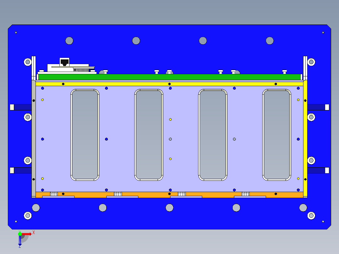 机顶盒单层测试治具俯视图