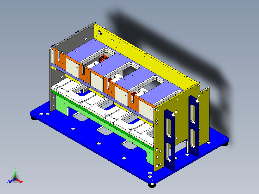 机顶盒单层测试治具正等轴测图