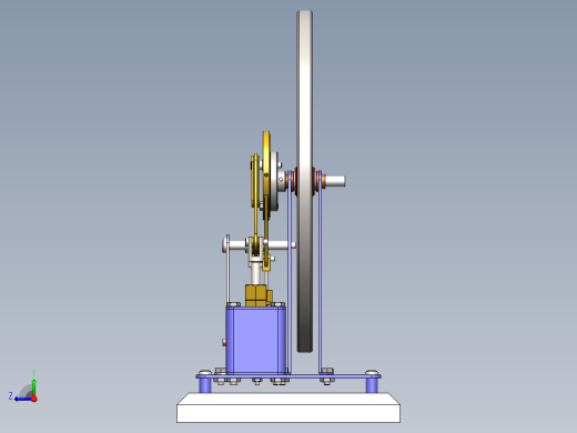 蒸汽机vertical-two-cylinder-see-saw-steam-engine-模型格式为 sw右视缩略图