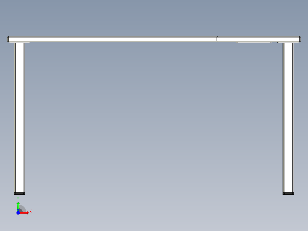 带右侧角的书桌角书桌12前视图