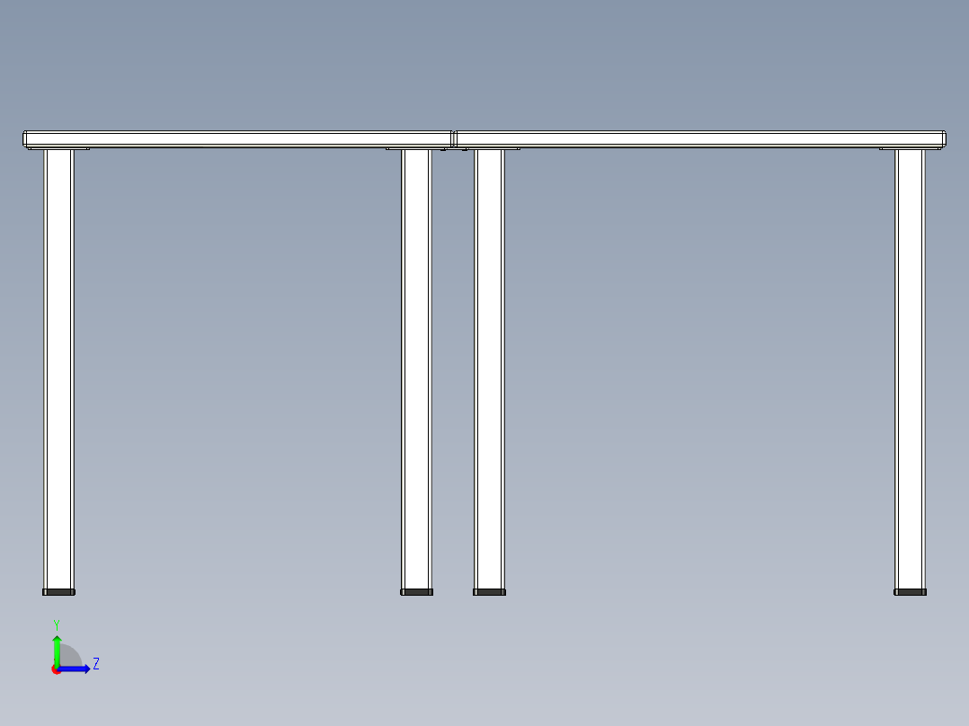 带右侧角的书桌角书桌12左视图