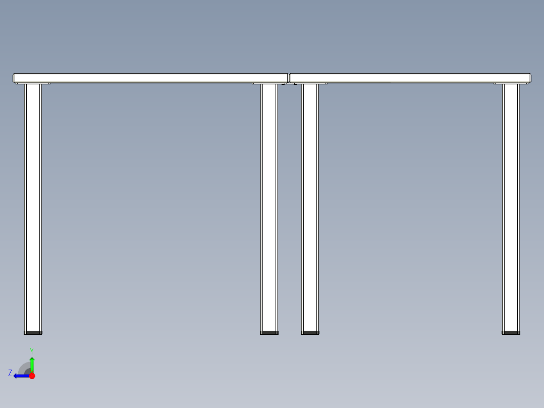 带右侧角的书桌角书桌12右视图