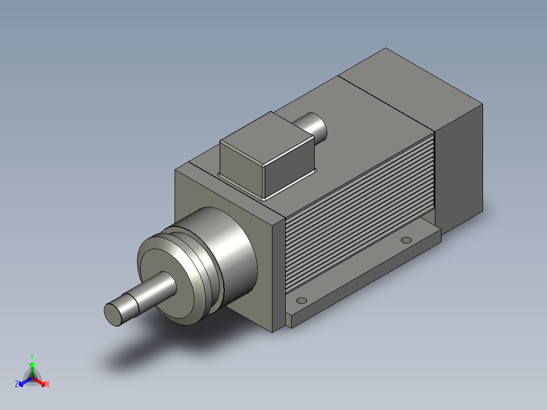 JFJ80-2-22KW-DD254-J50-L(R)电机正等轴测图