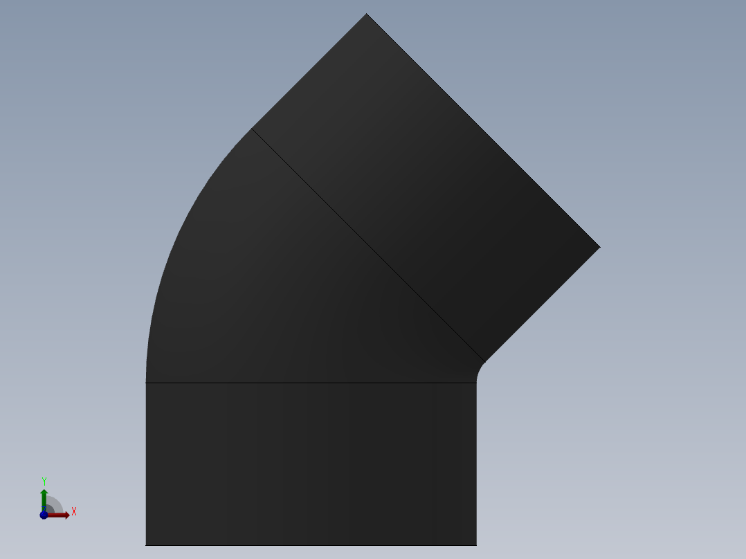 ELBOW_DN200_PN10_U-PVC_0前视图