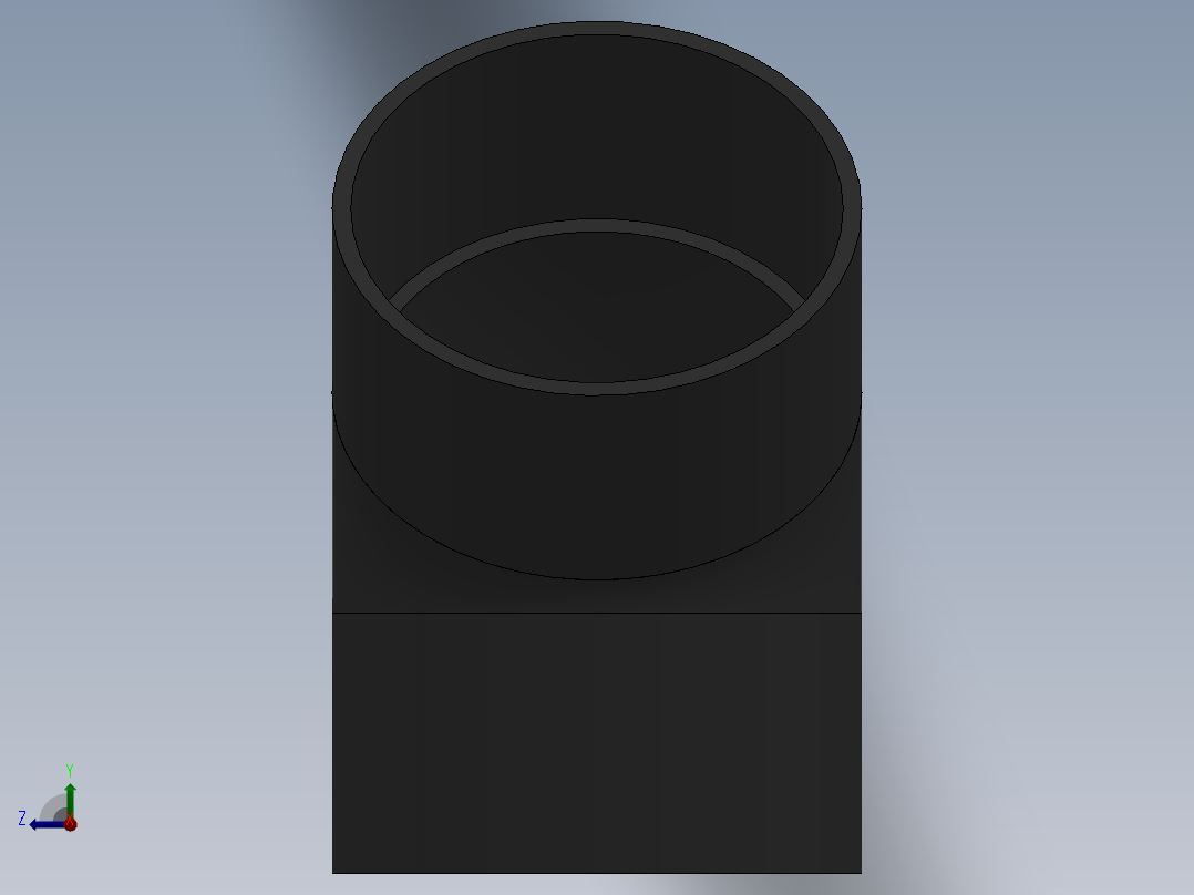 ELBOW_DN200_PN10_U-PVC_0右视图