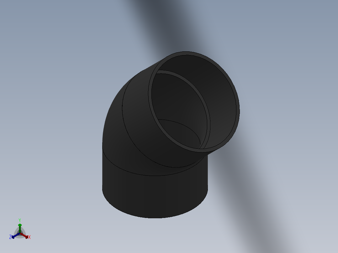 ELBOW_DN200_PN10_U-PVC_0正等轴测图