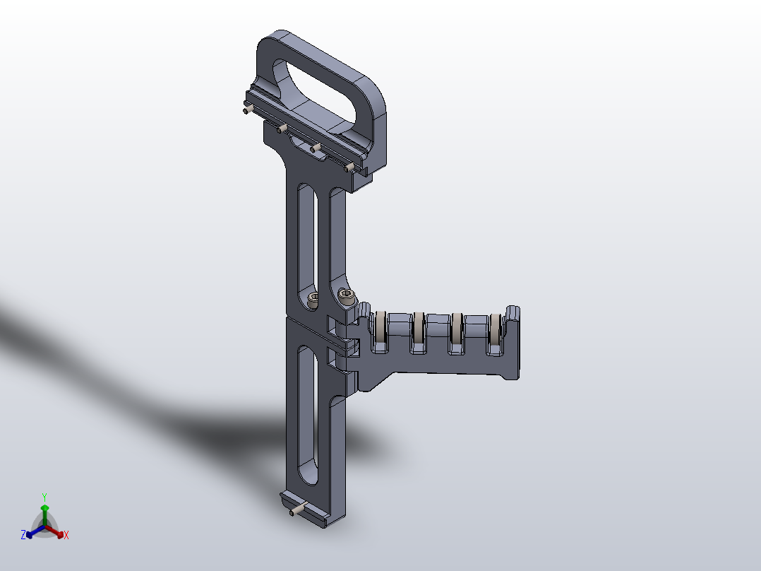 Voron v0.1带手柄的可折叠线轴架主视图