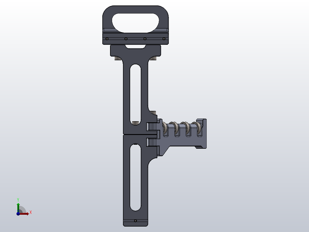 Voron v0.1带手柄的可折叠线轴架前视图