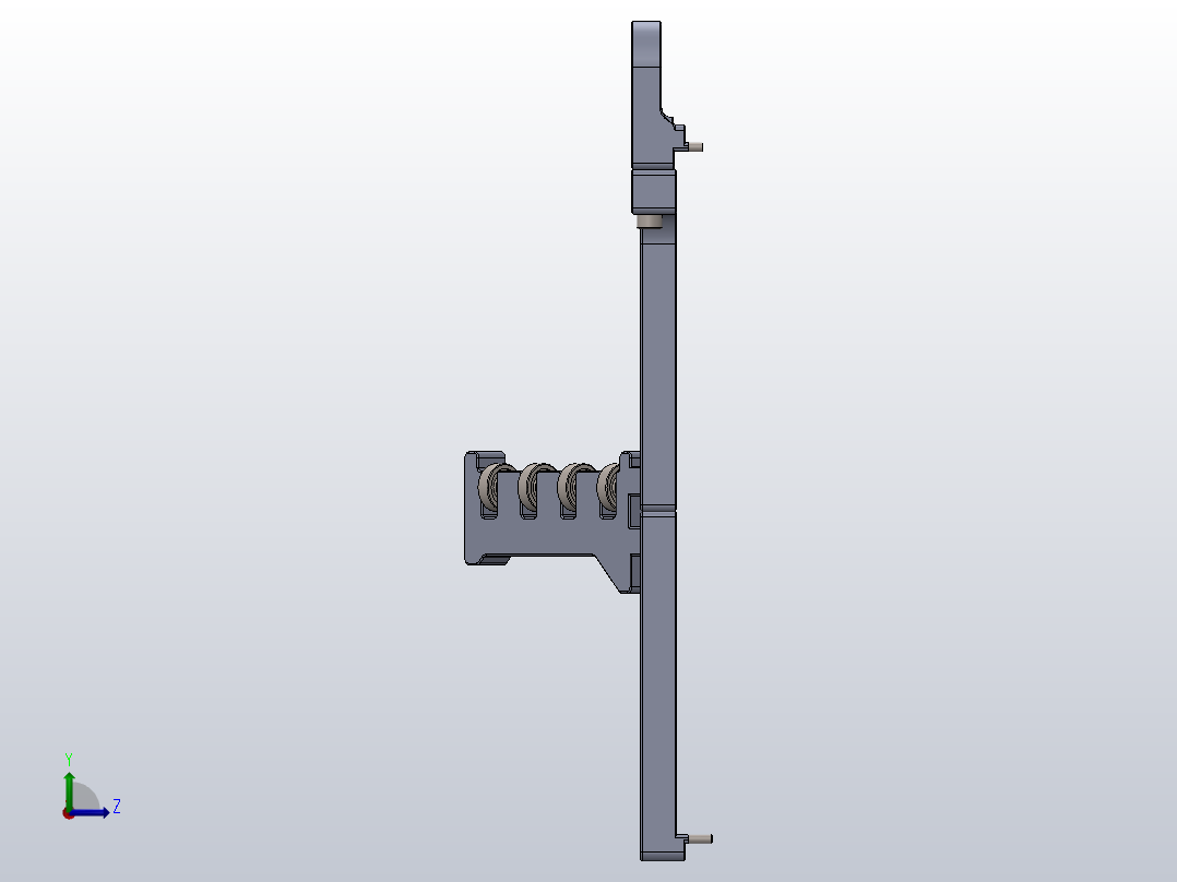 Voron v0.1带手柄的可折叠线轴架左视图