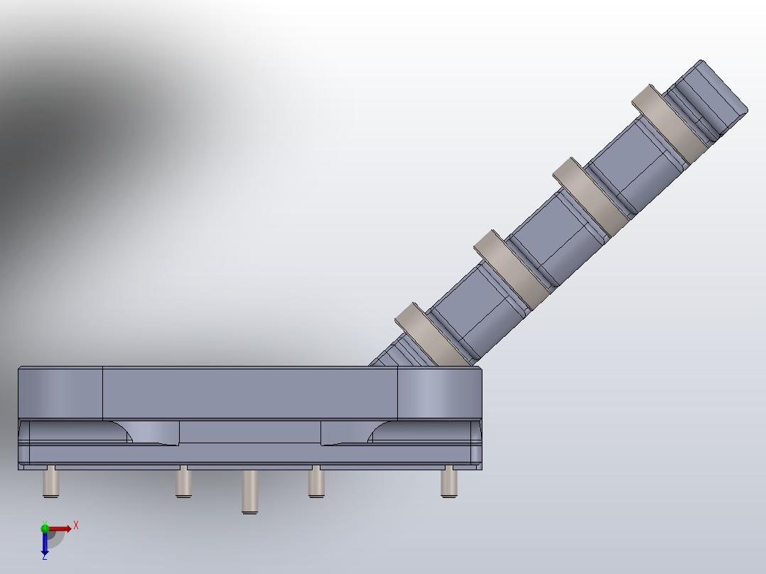 Voron v0.1带手柄的可折叠线轴架俯视图