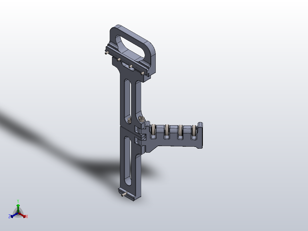 Voron v0.1带手柄的可折叠线轴架正等轴测图