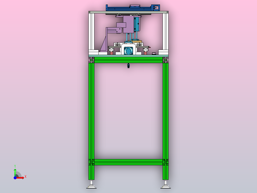 三工位插座去毛刺打磨设备前视图