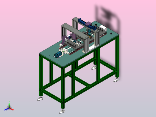 三工位插座去毛刺打磨设备正等轴测缩略图