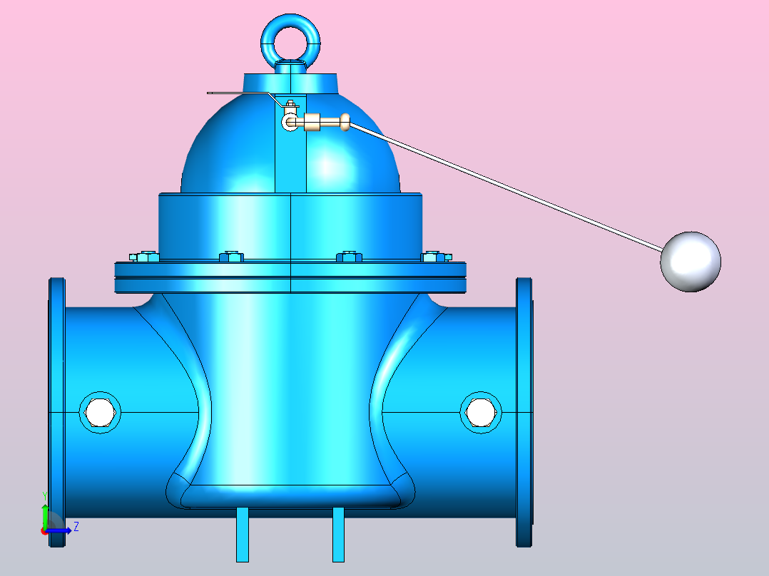 遥控浮球阀[300]左视图