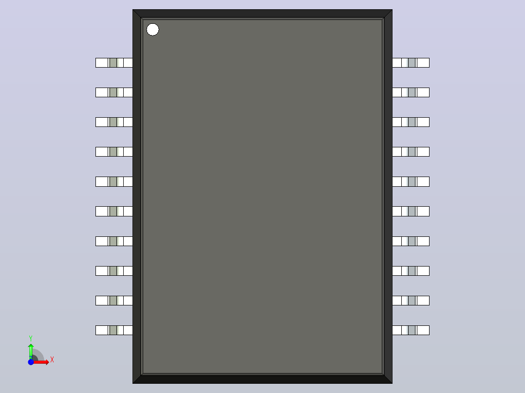 106x SOIC 封装（小外形集成电路）SOIC127P1420X360-20N前视图