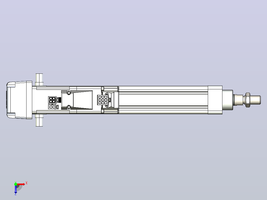 轻载电动缸TPA-ESR25-1002C-L150-MR-TC-W-P10-C3俯视图