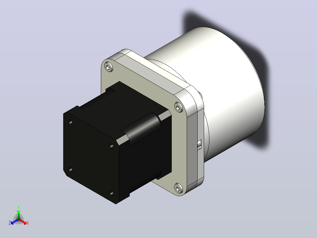 Nema 17步进电机谐波减速器用于3D打印机主视图
