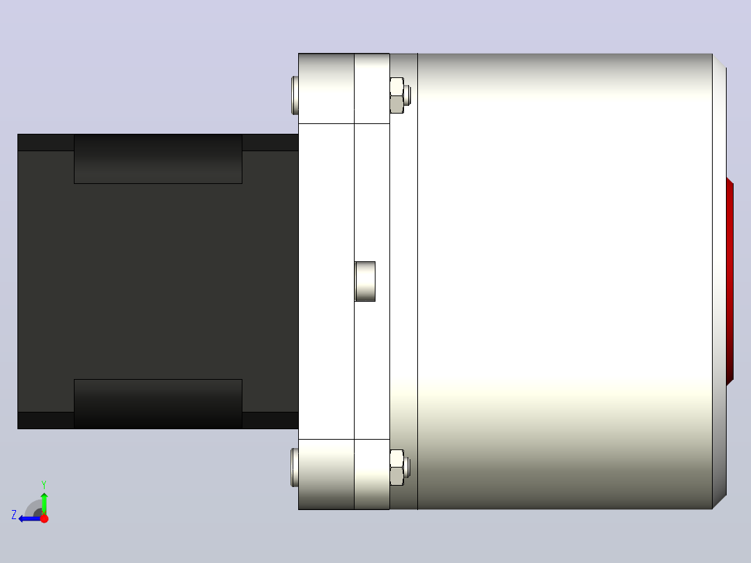 Nema 17步进电机谐波减速器用于3D打印机右视图