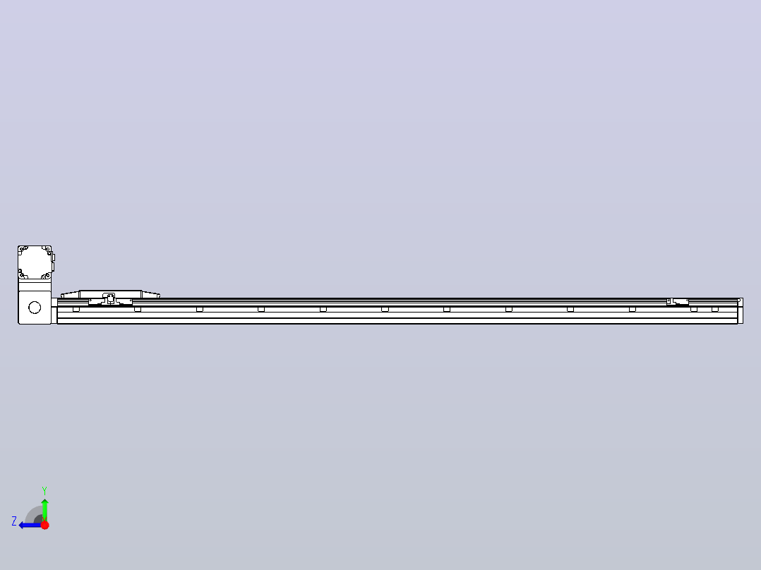 机器人皮带驱动直线轴TPA-GCB-150-P80-L1350-LU-M75-N3右视图