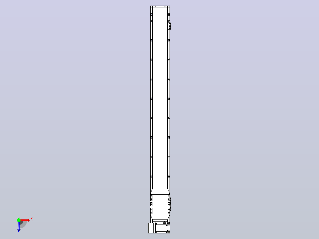 机器人皮带驱动直线轴TPA-GCB-150-P80-L1350-LU-M75-N3俯视图