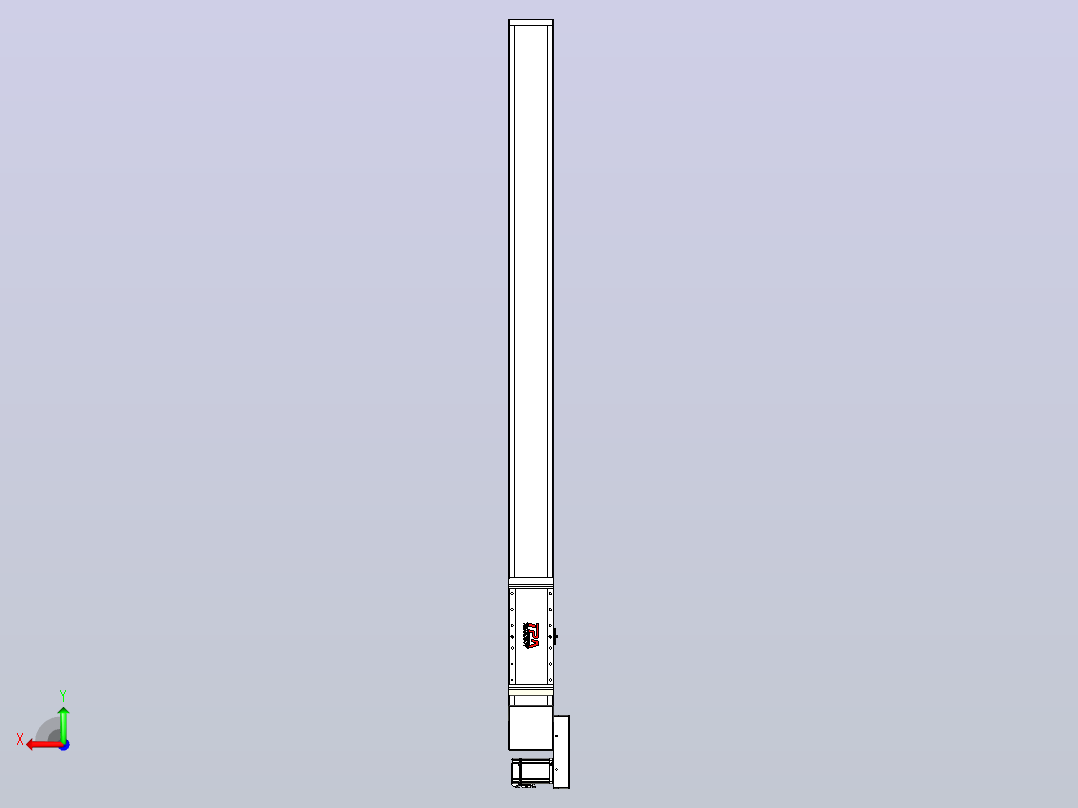 伺服电机集成皮带传动直线执行器TPA-OCB-140-256-L1550-MR-P75-N3后视图