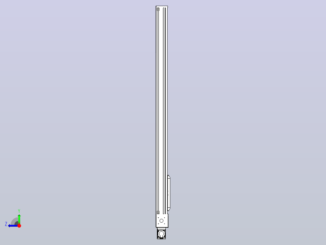 伺服电机集成皮带传动直线执行器TPA-OCB-140-256-L1550-MR-P75-N3右视图