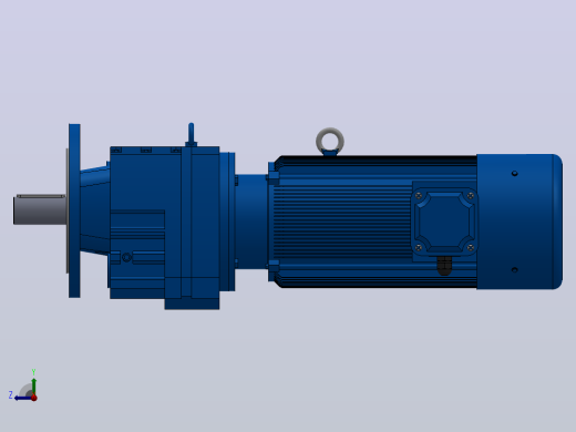 RF77法兰轴伸式安装斜齿轮减速机RF77-Y1.5-4P-90L-M1-0°-Φ250右视缩略图