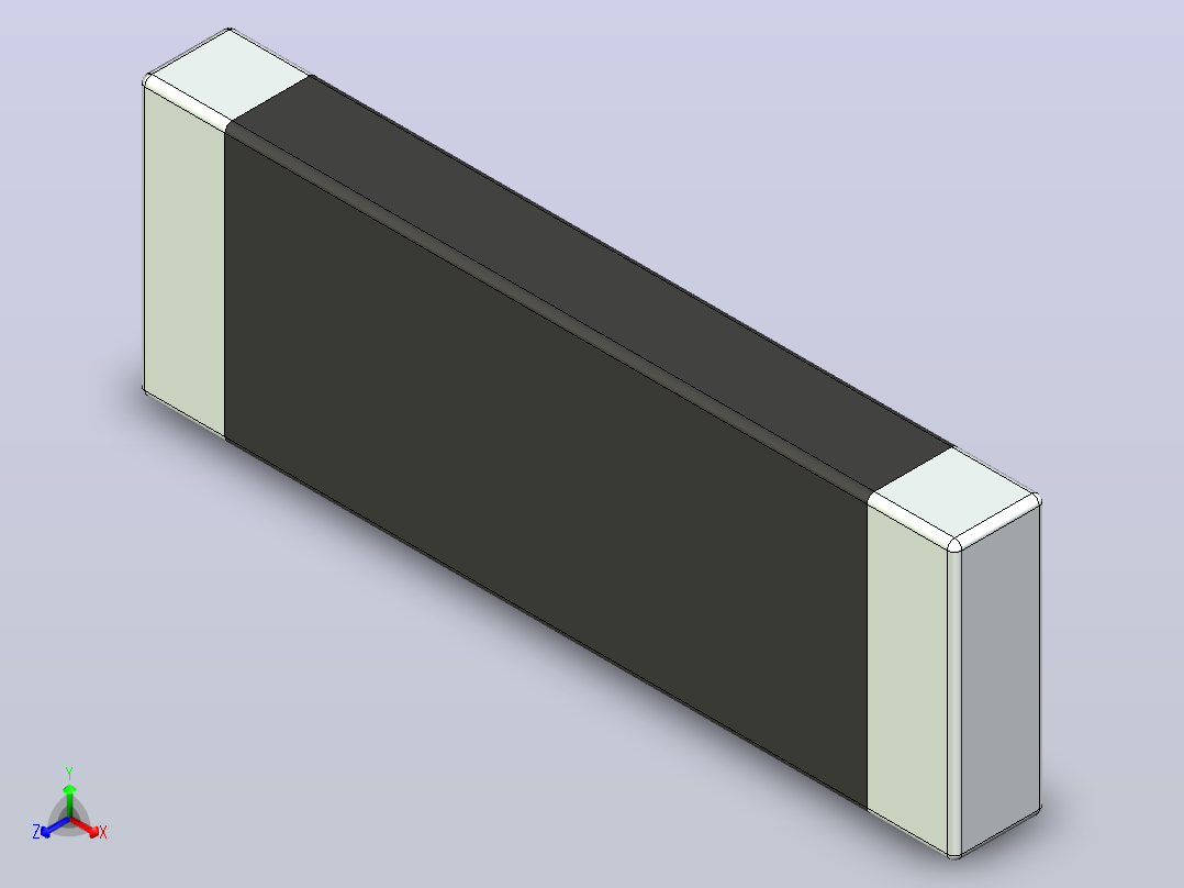 87x 片式电阻器封装 （SMD）RESC5619X63N主视图