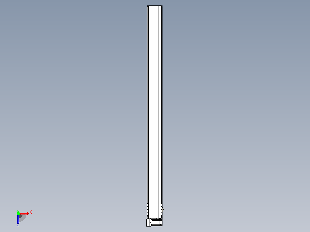 皮带直线轴半封闭可选导轨TPA-HNB-175D-140-L2150-LU-Y-P75-N3俯视图