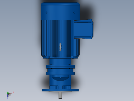 RXF57法兰轴伸式安装斜齿轮减速机RX57-Y2.2-4P-100-M1-0°-Φ200俯视缩略图