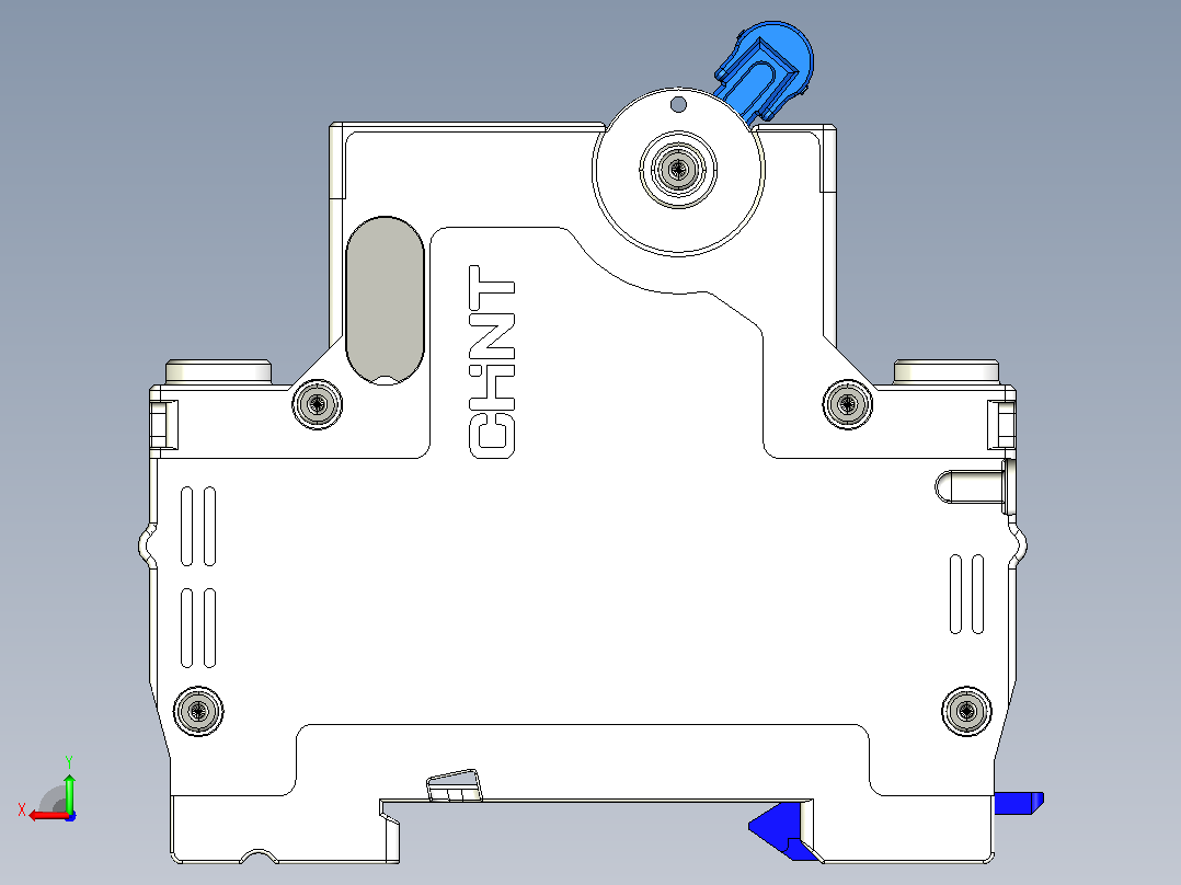 NBDP-63H 3P小型断路器三维模型202404后视图